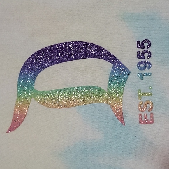 Disney Parks Disneyland Pastel Tie Dye Spirit Jersey with Glittered Letters XL - Picture 3 of 15